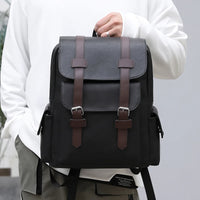 Leather Backpack Male Large Laptop PU Leather For Teenagers Boys - Lusy Store LLC