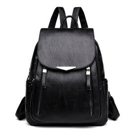 Leather Backpack PU Leather Handbag Shoulder Back For Girls - Lusy Store LLC