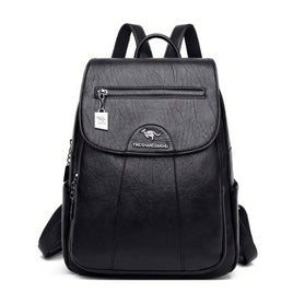 Leather Backpack Vintage Women Soft Leather Backpacks Casual Travel - Lusy Store LLC