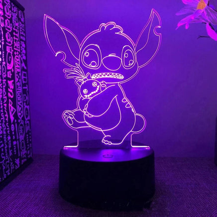 Lilo & Stitch 3D LED Figurine Night Light - USB Table Lamp for Bedroom Decoration - Lusy Store LLC