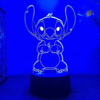 Lilo & Stitch 3D LED Figurine Night Light - USB Table Lamp for Bedroom Decoration - Lusy Store LLC