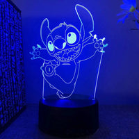 Lilo & Stitch 3D LED Figurine Night Light - USB Table Lamp for Bedroom Decoration - Lusy Store LLC