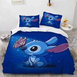 Lilo & Stitch Duvet Cover Gift Bedding Set Single Double Bedroom Decor - Lusy Store LLC