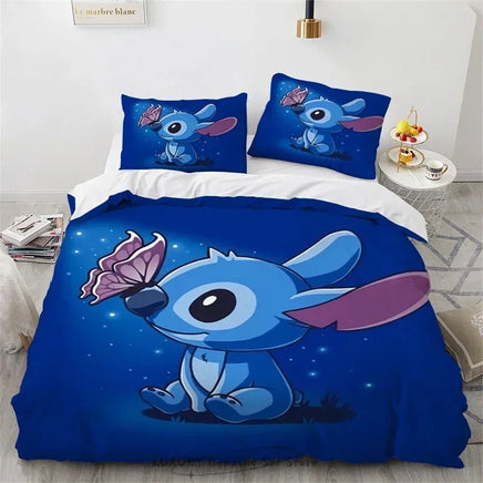 Lilo & Stitch Duvet Cover Gift Bedding Set Single Double Bedroom Decor - Lusy Store LLC