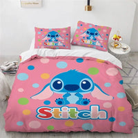 Lilo & Stitch Duvet Cover Gift Bedding Set Single Double Bedroom Decor - Lusy Store LLC