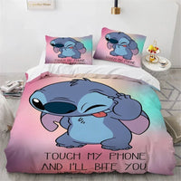 Lilo & Stitch Duvet Cover Gift Bedding Set Single Double Bedroom Decor - Lusy Store LLC