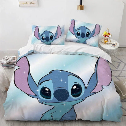 Lilo & Stitch Duvet Cover Gift Bedding Set Single Double Bedroom Decor - Lusy Store LLC