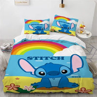 Lilo & Stitch Duvet Cover Gift Bedding Set Single Double Bedroom Decor - Lusy Store LLC