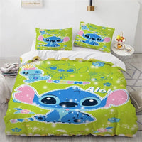 Lilo & Stitch Duvet Cover Gift Bedding Set Single Double Bedroom Decor - Lusy Store LLC