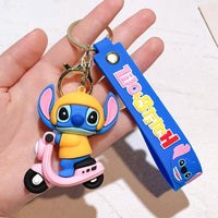 Lilo & Stitch Keychain - Cute Pink Angel Stitch Pendant Keychain for Women and Girls - Lusy Store LLC