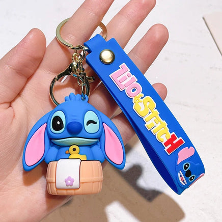 Lilo & Stitch Keychain - Cute Pink Angel Stitch Pendant Keychain for Women and Girls - Lusy Store LLC