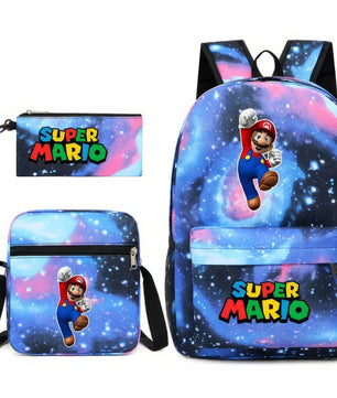 Mario Backpack 3pcs/set Shoulder Bag Pencil Bag Backpack - Lusy Store LLC