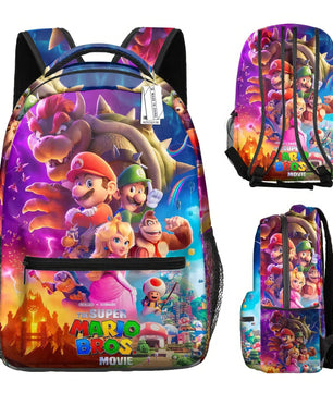 Mario Backpack Childrens Backpack Schoolbag Boys and Girls Backpack - Lusy Store LLC