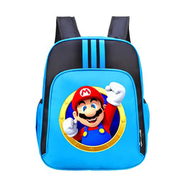 Mario Backpack Childrens Schoolbag Simple Backpack Primary and Middle School - Lusy Store LLC