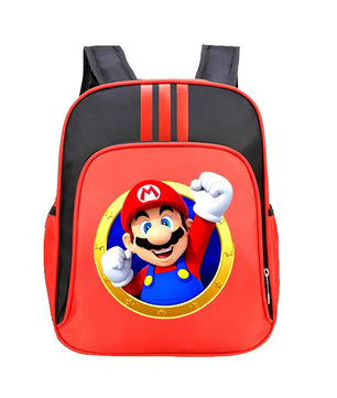 Mario Backpack Childrens Schoolbag Simple Backpack Primary and Middle School - Lusy Store LLC