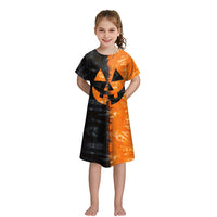 Maximize your child's Halloween fun with this Girls' Short - sleeved Funny Digital Printed Dress - Lusy Store LLC