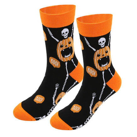 Men's Plus Size Halloween Cotton Socks - Perfect for Halloween Costumes and Parties - Lusy Store LLC