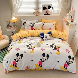 Mickey Minnie Bedding Set Kids Duvet Cover Kawaii Cute Double Single Size for Children Gifts Queen King Size - Lusy Store LLC