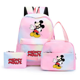 Minnie Backpack - 3pcs/set Colorful Backpack with Lunch Bag Casual School Bags - Lusy Store LLC