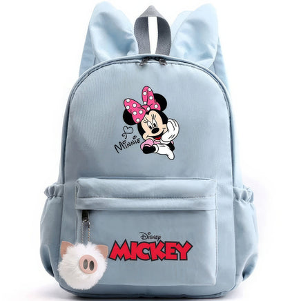 Minnie Backpack - Casual School Bags Travel Rabbit Ears Backpacks Mochila - Lusy Store LLC