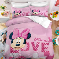 Minnie Duvet Cover Kids Bedding Set Comforter Cover Boy Girl Gift Double Single Bedroom Decor - Lusy Store LLC