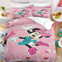 Minnie Duvet Cover Kids Bedding Set Comforter Cover Boy Girl Gift Double Single Bedroom Decor - Lusy Store LLC