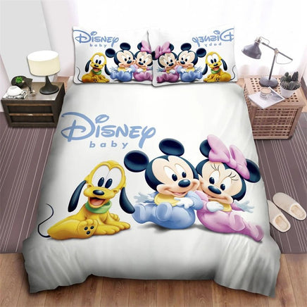 Minnie Duvet Cover Pink Princess Style Cartoon Bedroom Decoration Bedding Set Single Double - Lusy Store LLC