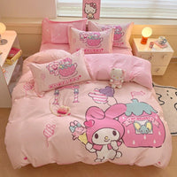 My Melody Duvet Cover Quilt Cover Cartoon Dormitory Bedroom Decoration Teens Girl - Lusy Store LLC