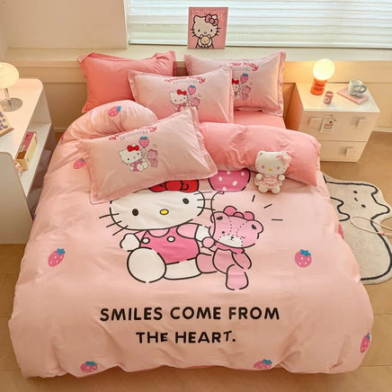 My Melody Duvet Cover Quilt Cover Cartoon Dormitory Bedroom Decoration Teens Girl - Lusy Store LLC