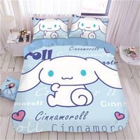 My Melody Kuromi Cinnamoroll Pochacco Quilt Cover Pillowcase Girls Bedroom Twin Single Double - Lusy Store LLC