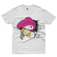 My melody tee shirt - Cute funny graphic tees - Unisex novelty cotton t shirt - Lusy Store LLC