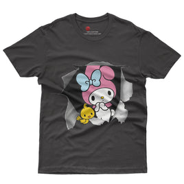 My melody tee shirt - Cute funny graphic tees - Unisex novelty cotton t shirt - Lusy Store LLC