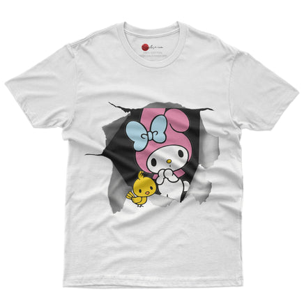 My melody tee shirt - Cute funny graphic tees - Unisex novelty cotton t shirt - Lusy Store LLC