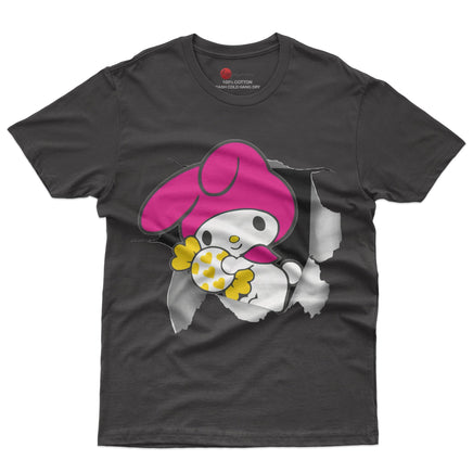 My melody tee shirt - Cute funny graphic tees - Unisex novelty cotton t shirt - Lusy Store LLC