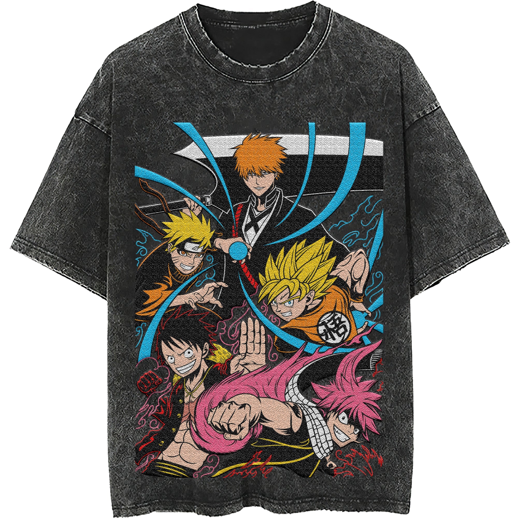 Naruto tee shirt - Anime streetwear fashion casual dark gray