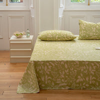 Pastoral Style Flower Printed Single Piece Cotton Bed Sheet - Lusy Store LLC