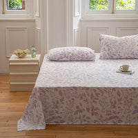 Pastoral Style Flower Printed Single Piece Cotton Bed Sheet - Lusy Store LLC