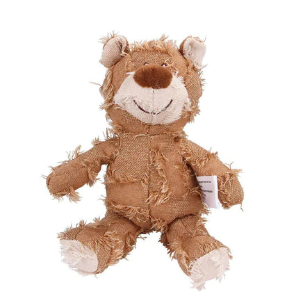 Patchwork Cute Bear Pet Plush Toys - Lusy Store LLC