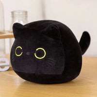 Plush Pillow Round Black Cat - Lusy Store LLC