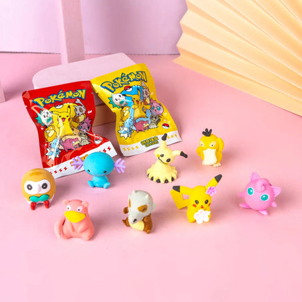 Pokemon Anime Hello Kitty Crayon Pikachu Figure Diy Cartoon Pencil Eraser 32pcs/Set Stationery Kids Gift - Lusy Store LLC