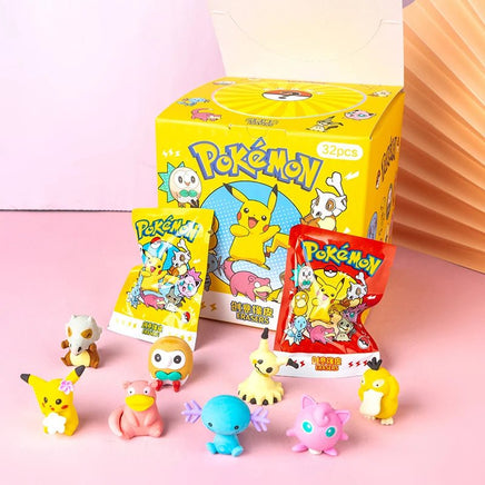 Pokemon Anime Hello Kitty Crayon Pikachu Figure Diy Cartoon Pencil Eraser 32pcs/Set Stationery Kids Gift - Lusy Store LLC