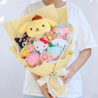 Pompom Purin Plush Bouquet Cinnamoroll Anime Cute Soft Stuffed Valentine's Day Xmas Graduation Birthday Gift - Lusy Store LLC