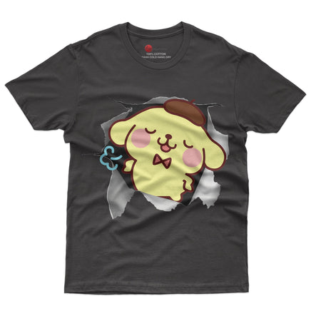 Pompompurin t shirt - Cute funny graphic tees - Unisex novelty cotton t shirt - Lusy Store LLC