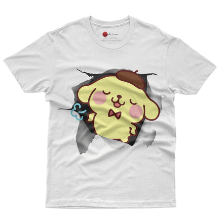 Pompompurin t shirt - Cute funny graphic tees - Unisex novelty cotton t shirt - Lusy Store LLC