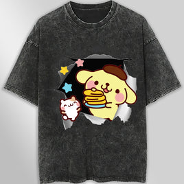 Pompompurin t shirt - Cute funny graphic tees - Unisex wide sleeve style - Lusy Store LLC