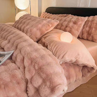 Premium Four - piece Milky Fiber Thermal Coral Fleece Plush Set - Lusy Store LLC