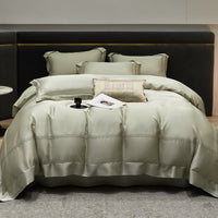 Premium Quality Solid Color 100% Lyocell Tencel Four - piece Bedding Set - Lusy Store LLC