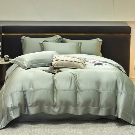 Premium Quality Solid Color 100% Lyocell Tencel Four - piece Bedding Set - Lusy Store LLC