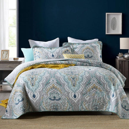 Pure Cotton Summer Cooling Duvet Bedspread Set - Breathable and Airable Cover - Three - piece Set - Lusy Store LLC