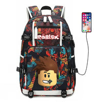 Roblox Backpack Student Schoolbag Computer Bag Gift for Girls Kids Boys - Lusy Store LLC